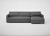 Nimbus II Right Hand Facing Chaise Corner Sofa Melton Wool Shale
