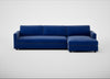 Nimbus II Right Hand Facing Chaise Corner Sofa Smart Luxe Velvet Azure