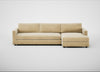 Nimbus II Right Hand Facing Chaise Corner Sofa Smart Luxe Velvet Biscuit