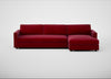 Nimbus II Right Hand Facing Chaise Corner Sofa Smart Luxe Velvet Mulberry