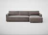 Nimbus II Right Hand Facing Chaise Corner Sofa Smart Luxe Velvet Mushroom