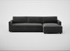 Nimbus II Right Hand Facing Chaise Corner Sofa Smart Luxe Velvet Nickel