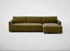 Nimbus II Right Hand Facing Chaise Corner Sofa Smart Luxe Velvet Peridot