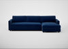Nimbus II Right Hand Facing Chaise Corner Sofa Smart Velvet Dusk