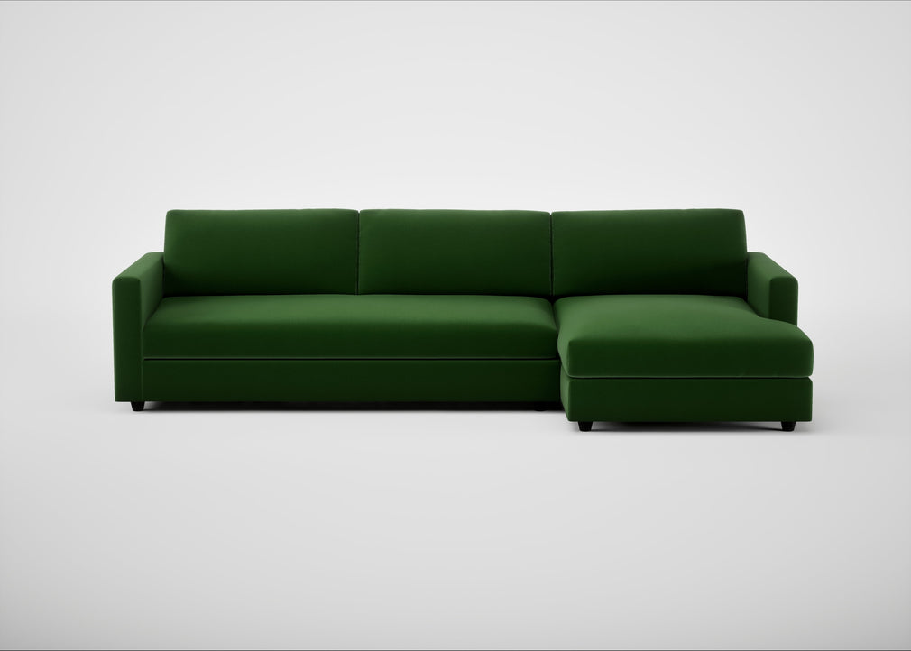 Nimbus II Right Hand Facing Chaise Corner Sofa Smart Velvet Forest