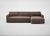 Nimbus II Right Hand Facing Chaise Corner Sofa Smart Velvet Mouse