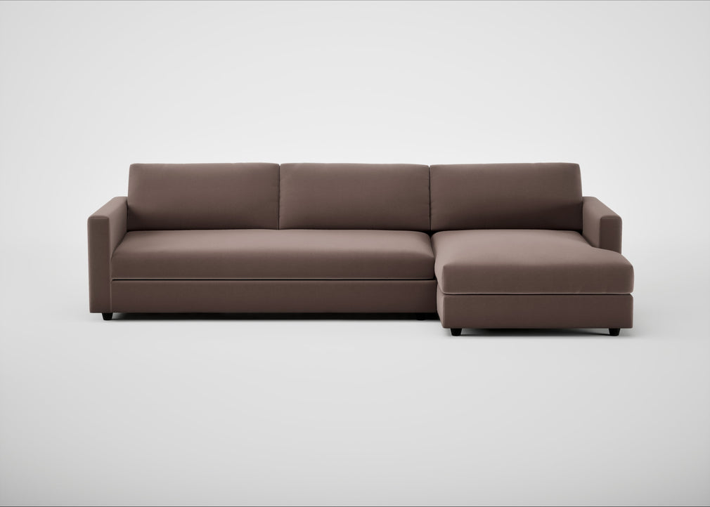 Nimbus II Right Hand Facing Chaise Corner Sofa Smart Velvet Mouse