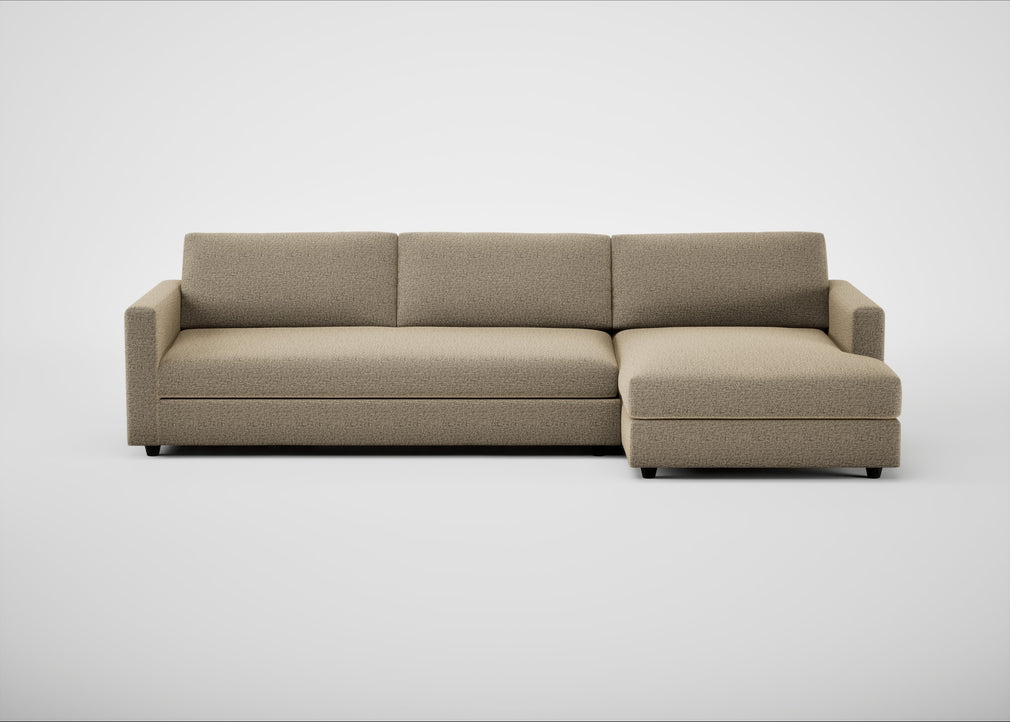 Nimbus II Right Hand Facing Chaise Corner Sofa Boucle Velvet Rocky