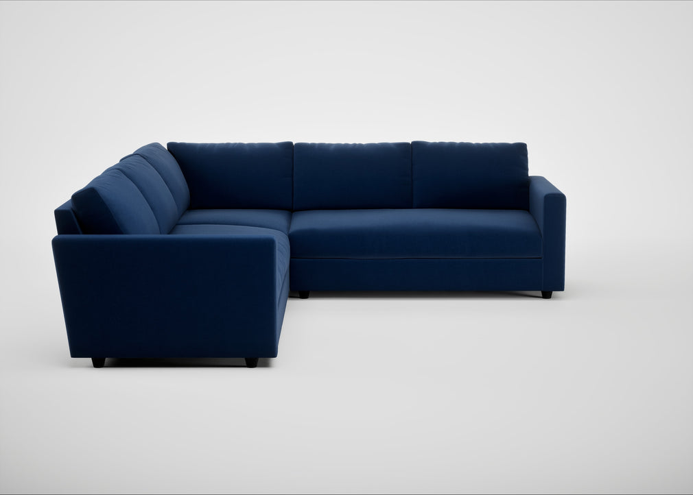 Nimbus II Large Corner Sofa Cotton Velvet Midnight