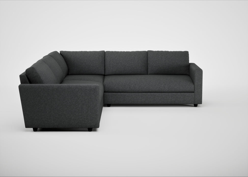 Nimbus II Large Corner Sofa Melton Wool Granite