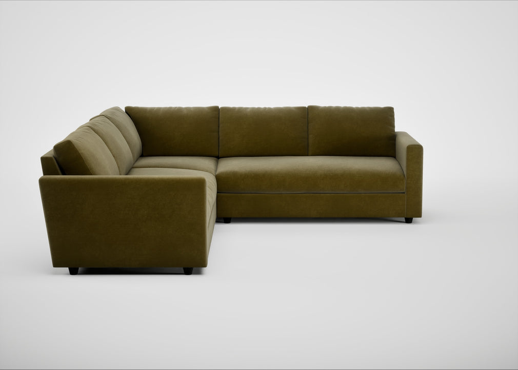 Nimbus II Large Corner Sofa Smart Luxe Velvet Peridot