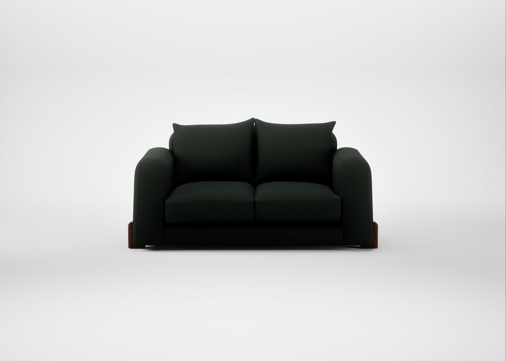 Nuvola 2 Seater Sofa Boucle Fern / Walnut Stained