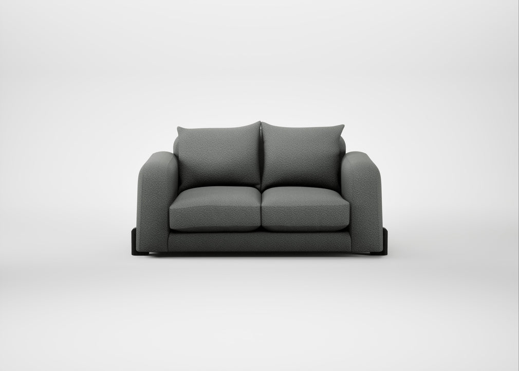 Nuvola 2 Seater Sofa Boucle Steel / Black