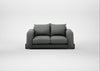 Nuvola 2 Seater Sofa Boucle Steel / Walnut Stained