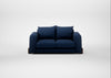 Nuvola 2 Seater Sofa Broad Weave Lagoon / Walnut Stained