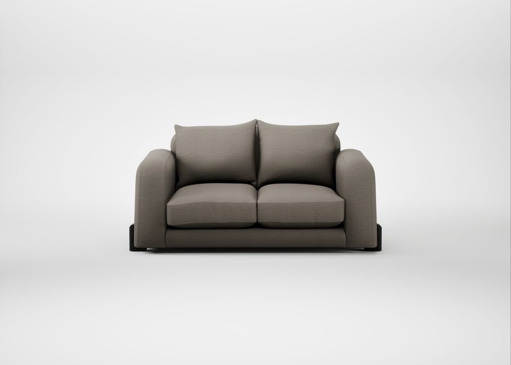 Nuvola 2 Seater Sofa Broad Weave Pebble / Black
