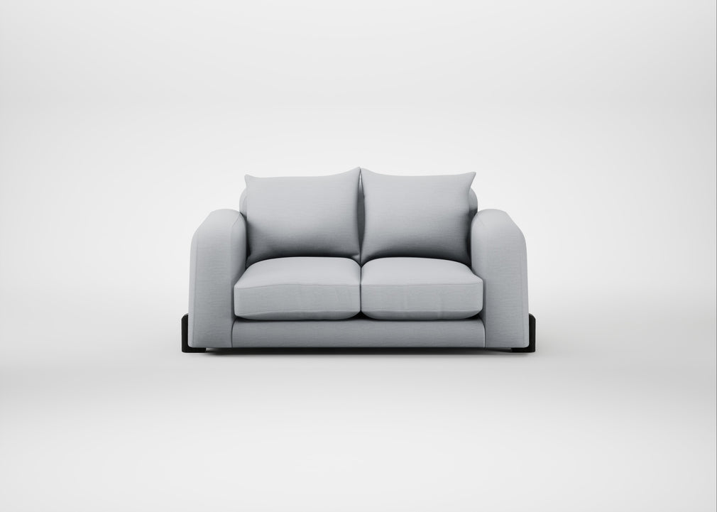 Nuvola 2 Seater Sofa Broad Weave Tin / Black