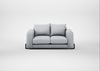Nuvola 2 Seater Sofa Broad Weave Tin / Walnut Stained