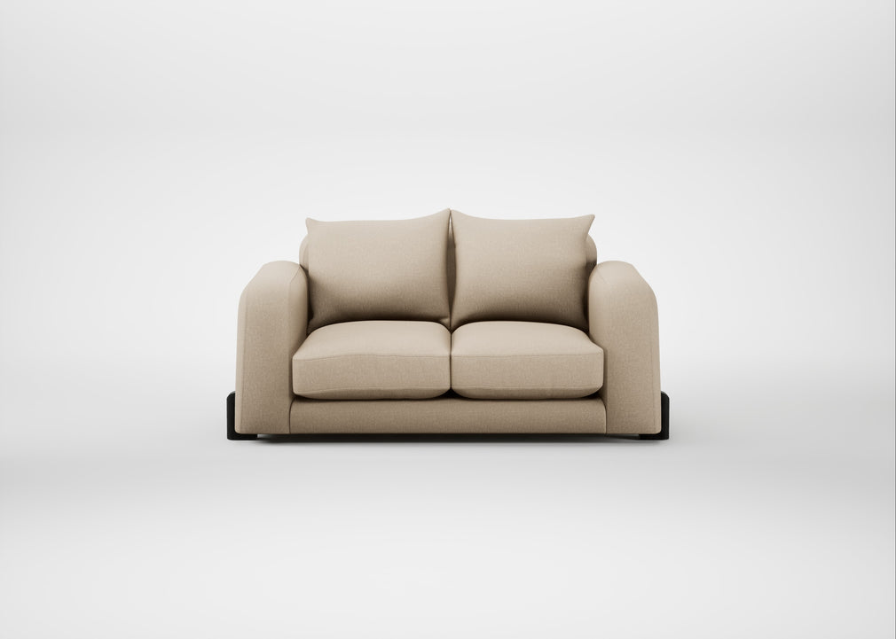 Nuvola 2 Seater Sofa Brushed Cotton Oat / Black