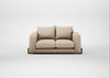 Nuvola 2 Seater Sofa Brushed Cotton Oat / Walnut Stained