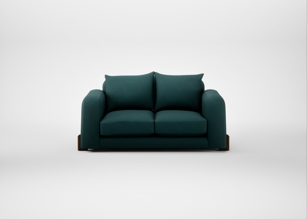 Nuvola 2 Seater Sofa Brushed Cotton Pine / Walnut Stained