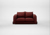 Nuvola 2 Seater Sofa Capelo Linen-Cotton Etruscan Red / Black