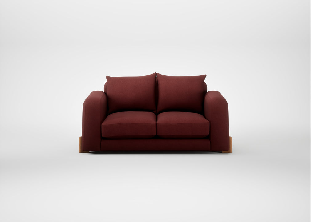 Nuvola 2 Seater Sofa Capelo Linen-Cotton Etruscan Red / Natural