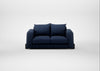 Nuvola 2 Seater Sofa Capelo Linen-Cotton Inkspot / Black