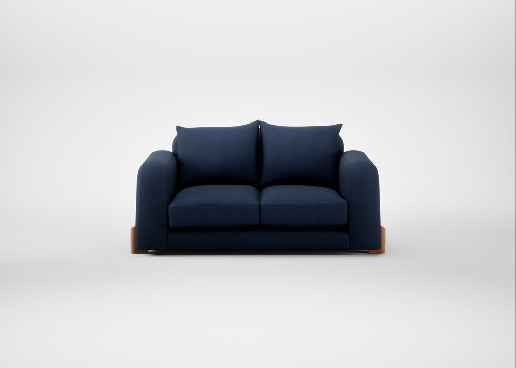 Nuvola 2 Seater Sofa Capelo Linen-Cotton Inkspot / Natural