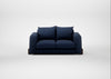 Nuvola 2 Seater Sofa Capelo Linen-Cotton Inkspot / Walnut Stained