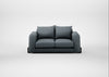 Nuvola 2 Seater Sofa Capelo Linen-Cotton Mineral / Black