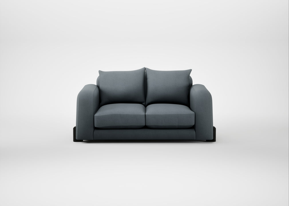 Nuvola 2 Seater Sofa Capelo Linen-Cotton Mineral / Black