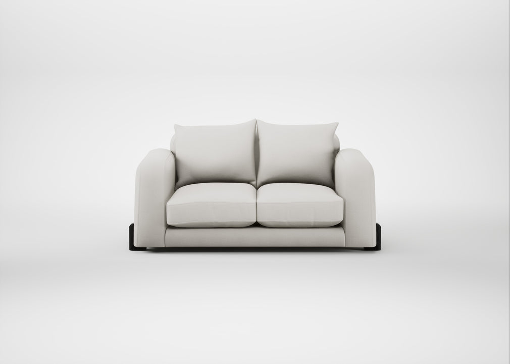 Nuvola 2 Seater Sofa Capelo Linen-Cotton Sea Salt / Black