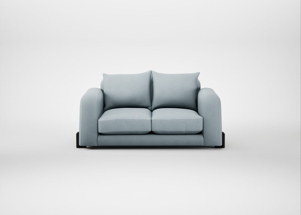 Nuvola 2 Seater Sofa Capelo Linen-Cotton Sea Shanty / Black