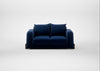 Nuvola 2 Seater Sofa Cotton Velvet Midnight / Walnut Stained