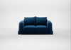 Nuvola 2 Seater Sofa Cotton Velvet Petrol / Black