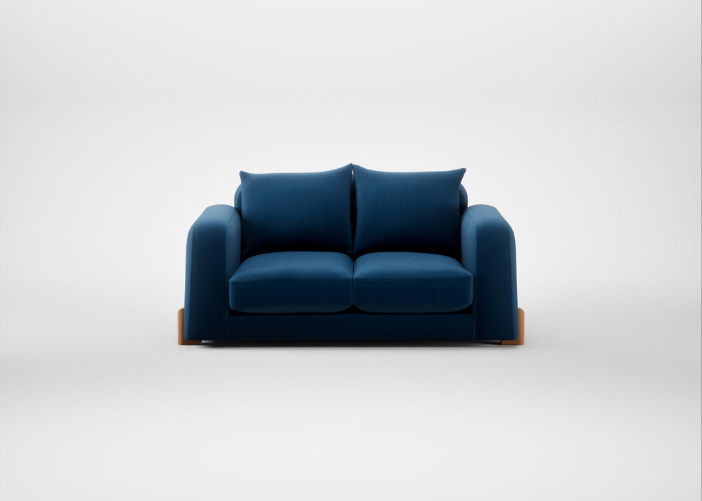 Nuvola 2 Seater Sofa Cotton Velvet Petrol / Natural