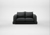 Nuvola 2 Seater Sofa Melton Wool Granite / Black
