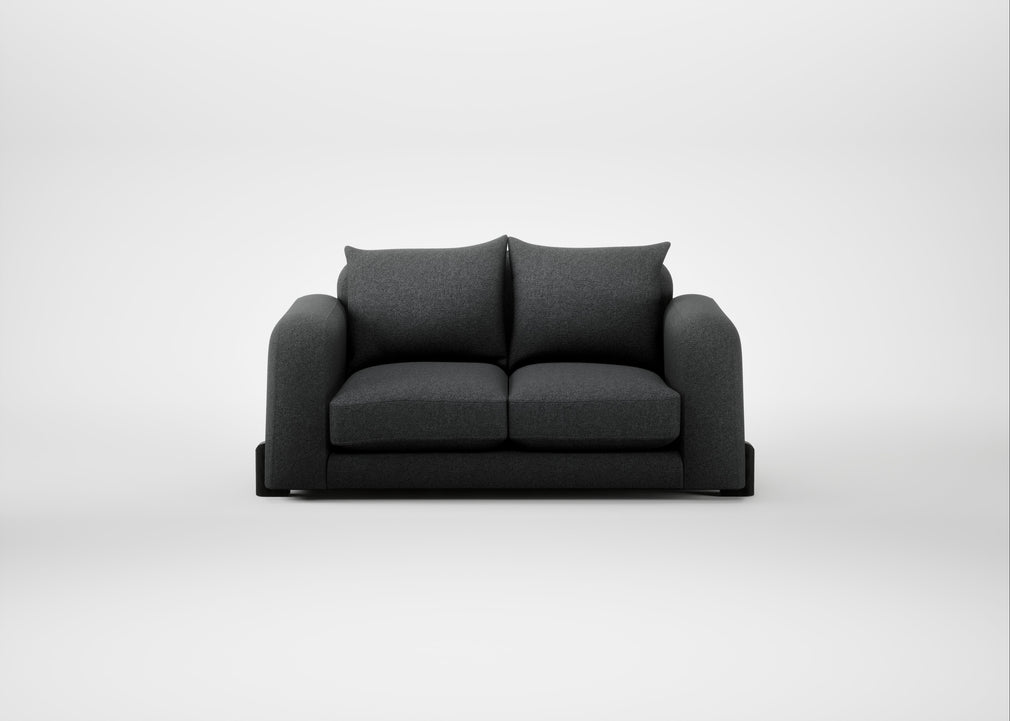 Nuvola 2 Seater Sofa Melton Wool Granite / Black