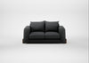 Nuvola 2 Seater Sofa Melton Wool Granite / Walnut Stained