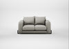 Nuvola 2 Seater Sofa Melton Wool Limestone / Black