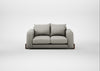 Nuvola 2 Seater Sofa Melton Wool Limestone / Walnut Stained