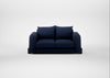Nuvola 2 Seater Sofa Melton Wool New Navy / Black
