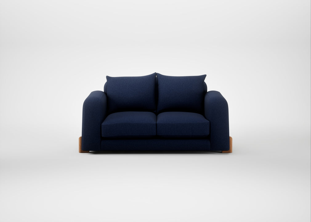 Nuvola 2 Seater Sofa Melton Wool New Navy / Natural