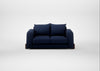 Nuvola 2 Seater Sofa Melton Wool New Navy / Walnut Stained