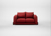 Nuvola 2 Seater Sofa Melton Wool Red Oxide / Black