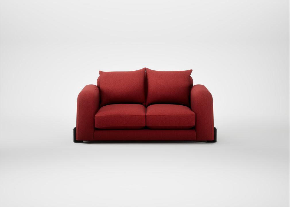 Nuvola 2 Seater Sofa Melton Wool Red Oxide / Black