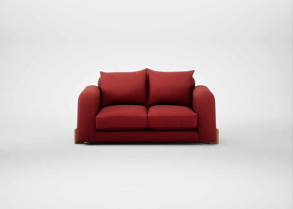 Nuvola 2 Seater Sofa Melton Wool Red Oxide / Natural