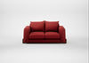 Nuvola 2 Seater Sofa Melton Wool Red Oxide / Walnut Stained