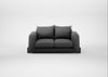 Nuvola 2 Seater Sofa Melton Wool Shale / Black